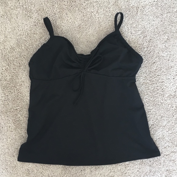 Lands’ End tankini top size 8 black - Picture 1 of 5
